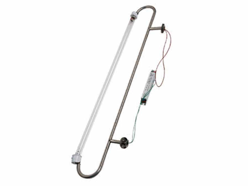 Stainless steel curved pipe sterilization lamp