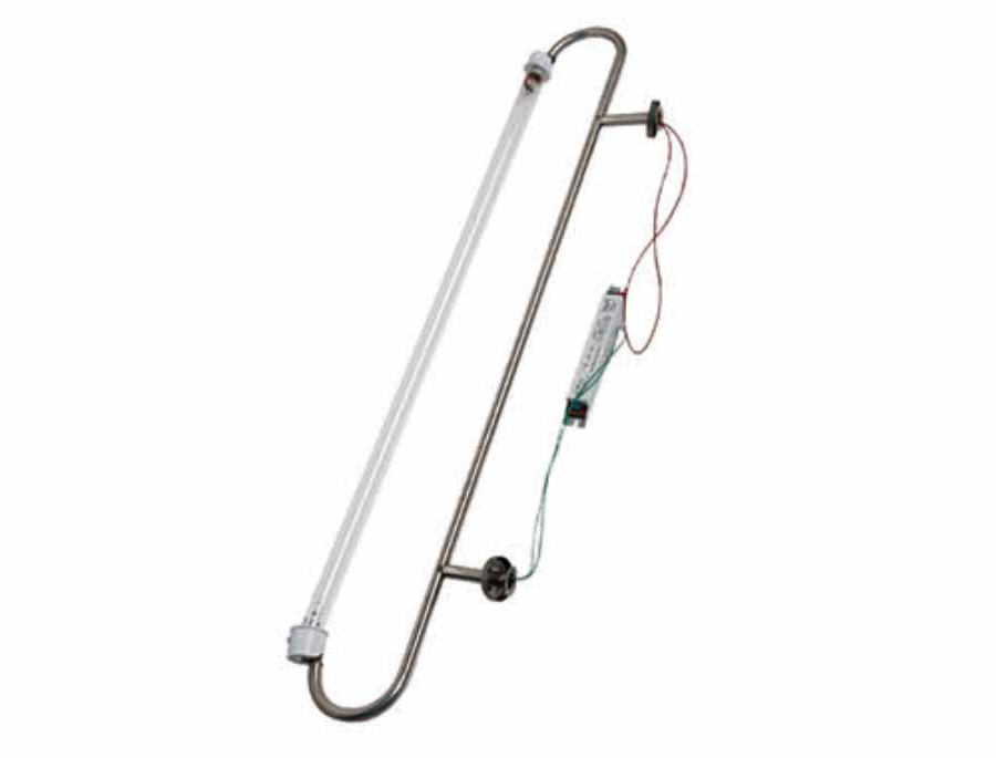 Stainless steel curved pipe sterilization lamp